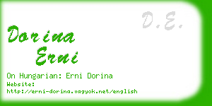 dorina erni business card